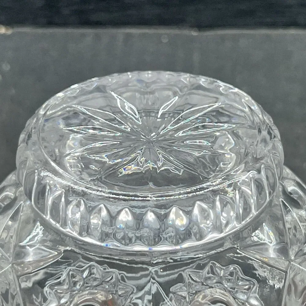 NIB Vintage AnnaHutte 24% Lead Crystal Bowl - Scalloped/Sawtooth Germany- 4